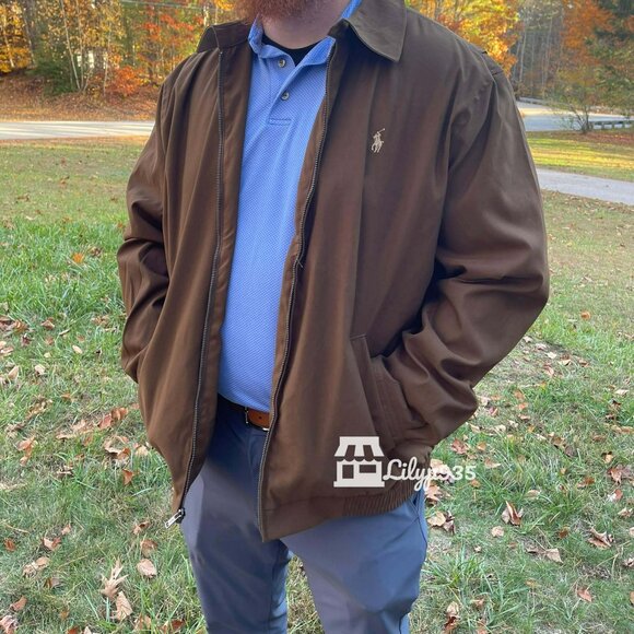 NWT Polo Ralph Lauren Men Classic Harrington Jacket – Brown - Picture 1 of 7